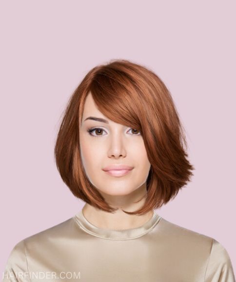 Sleek auburn bob with soft layers