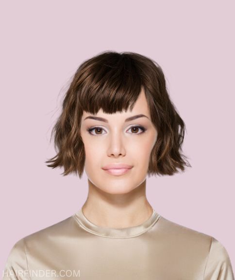 Short textured bob with micro bangs