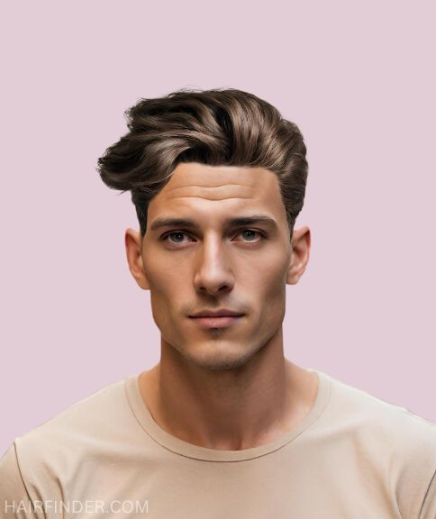 Fashion-forward men's hairstyle with a quiff