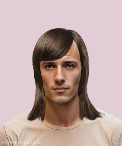 Sleek long hairstyle for men