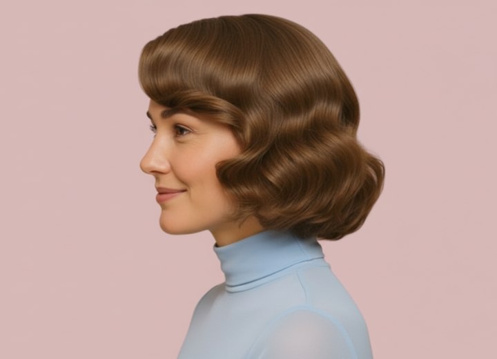 Vintage bob hairstyle - Side view