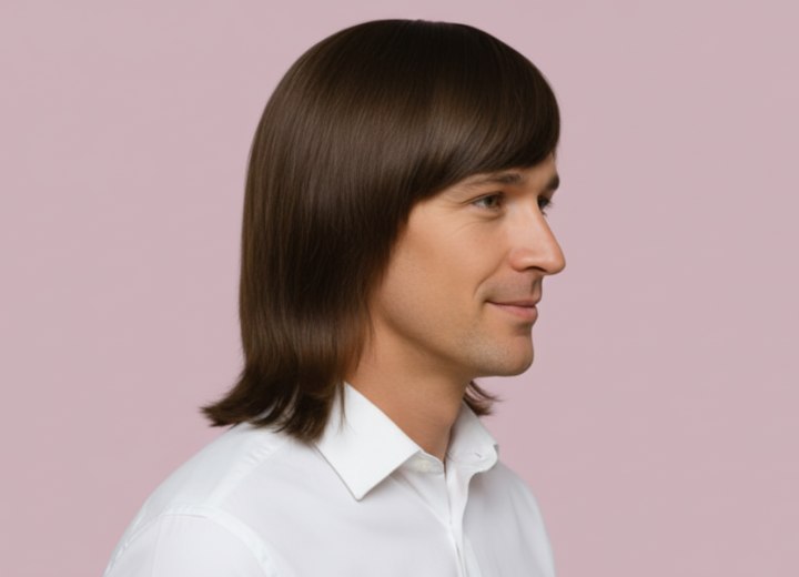 Long hair for men - Side view