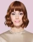 Wavy bob with bangs