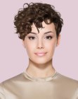 Modern curly pixie cut