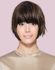 Texturized bob with bangs