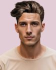 Modern gentleman's hair with a quiff