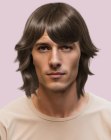 Retro long hair for men